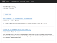 Tablet Screenshot of bartlettpubliclibrary.org